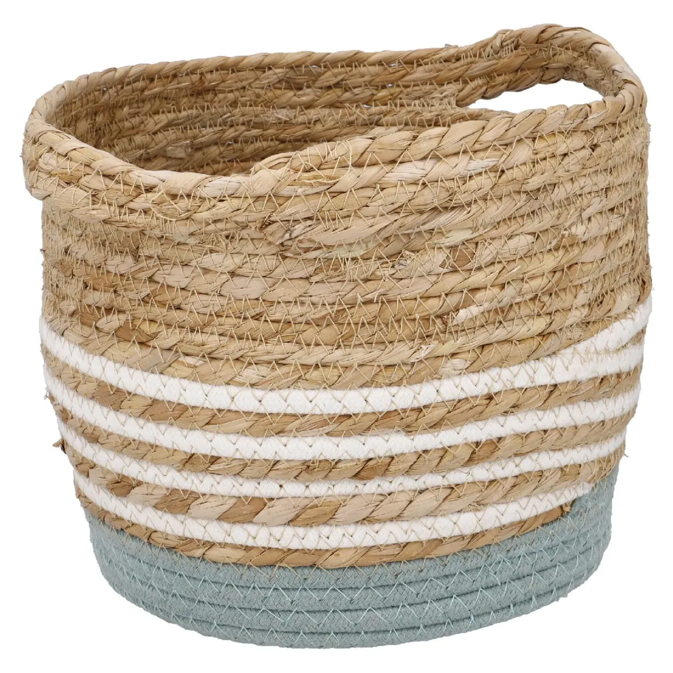 Online NANU-NANA Korb Streifen Mit Henkel, Grün/weiß, 26 X 23 Cm