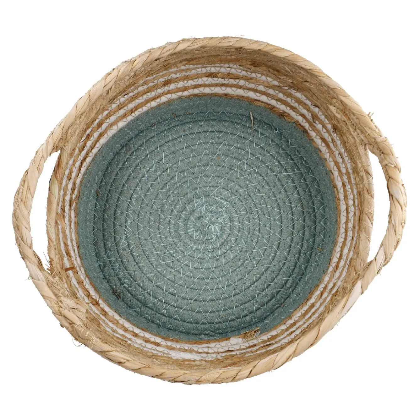 Online NANU-NANA Korb Streifen Mit Henkel, Grün/weiß, 26 X 23 Cm