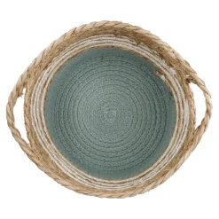 Online NANU-NANA Korb Streifen Mit Henkel, Grün/weiß, 34 X 26 Cm