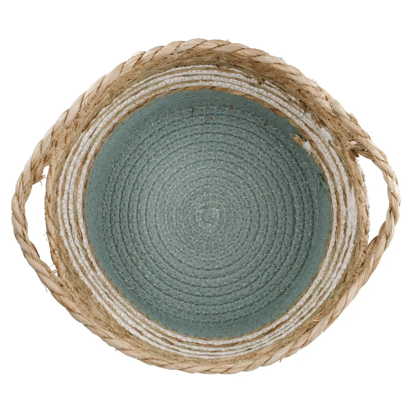 Online NANU-NANA Korb Streifen Mit Henkel, Grün/weiß, 34 X 26 Cm