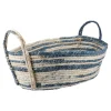 Fashion NANU-NANA Korb Streifen, Oval, Blau/natur, 38 Cm