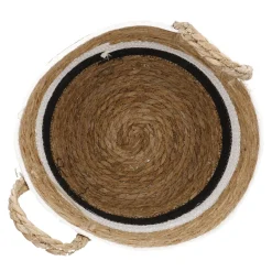 Online NANU-NANA Korb Wasserhyazinthe, Schwarz/weiß/natur, 26 X 26 Cm
