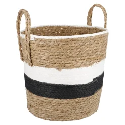 Sale NANU-NANA Korb Wasserhyazinthe, Schwarz/weiß/natur, 30 X 29 Cm
