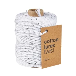 Best NANU-NANA Kordel Lurex, Creme , 50 M