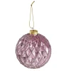 Best NANU-NANA Kugel Relief, Rauten/lila/gold, 10 Cm