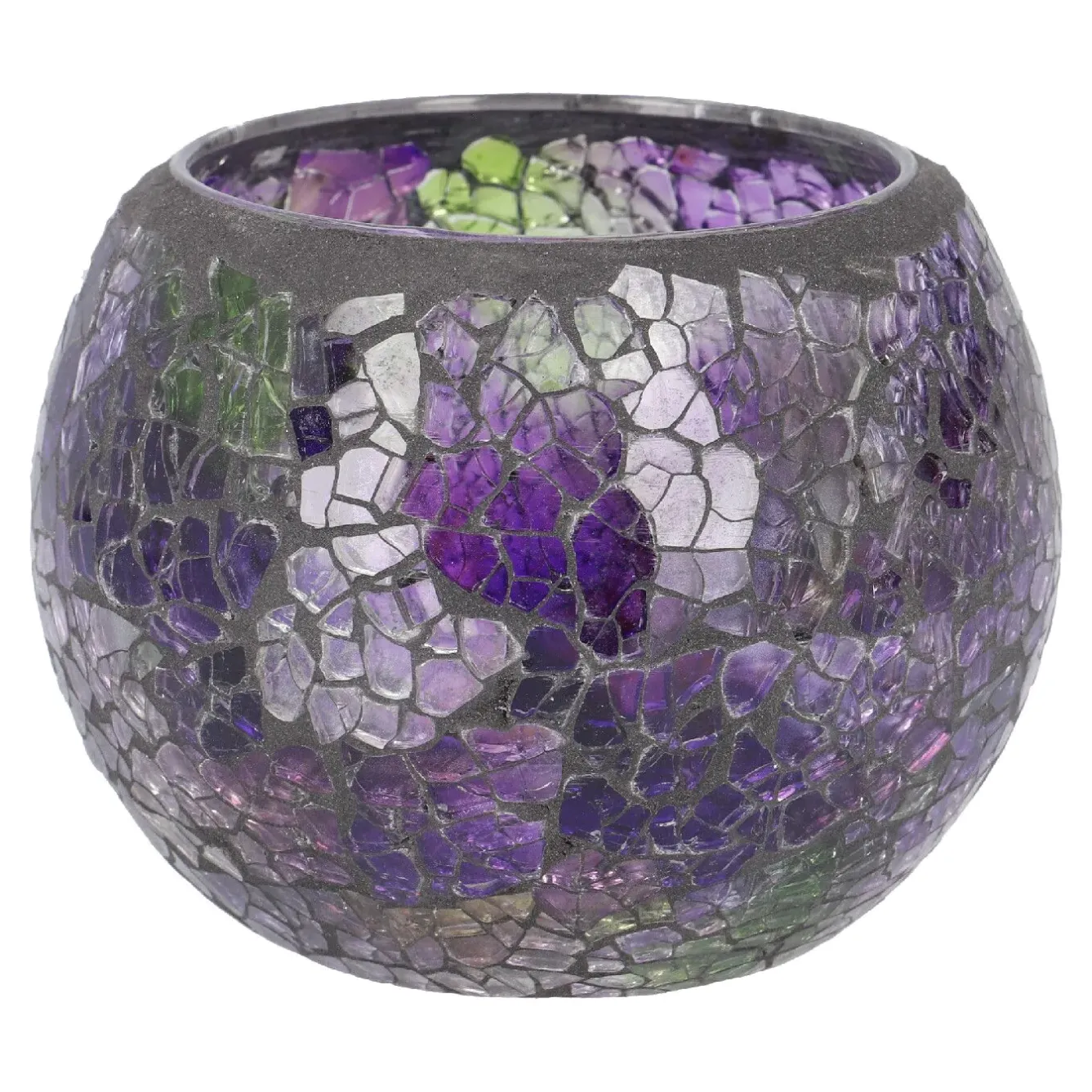 Best NANU-NANA Kugel-Windlicht Mosaik, Lila/grün, 10 X 8 Cm
