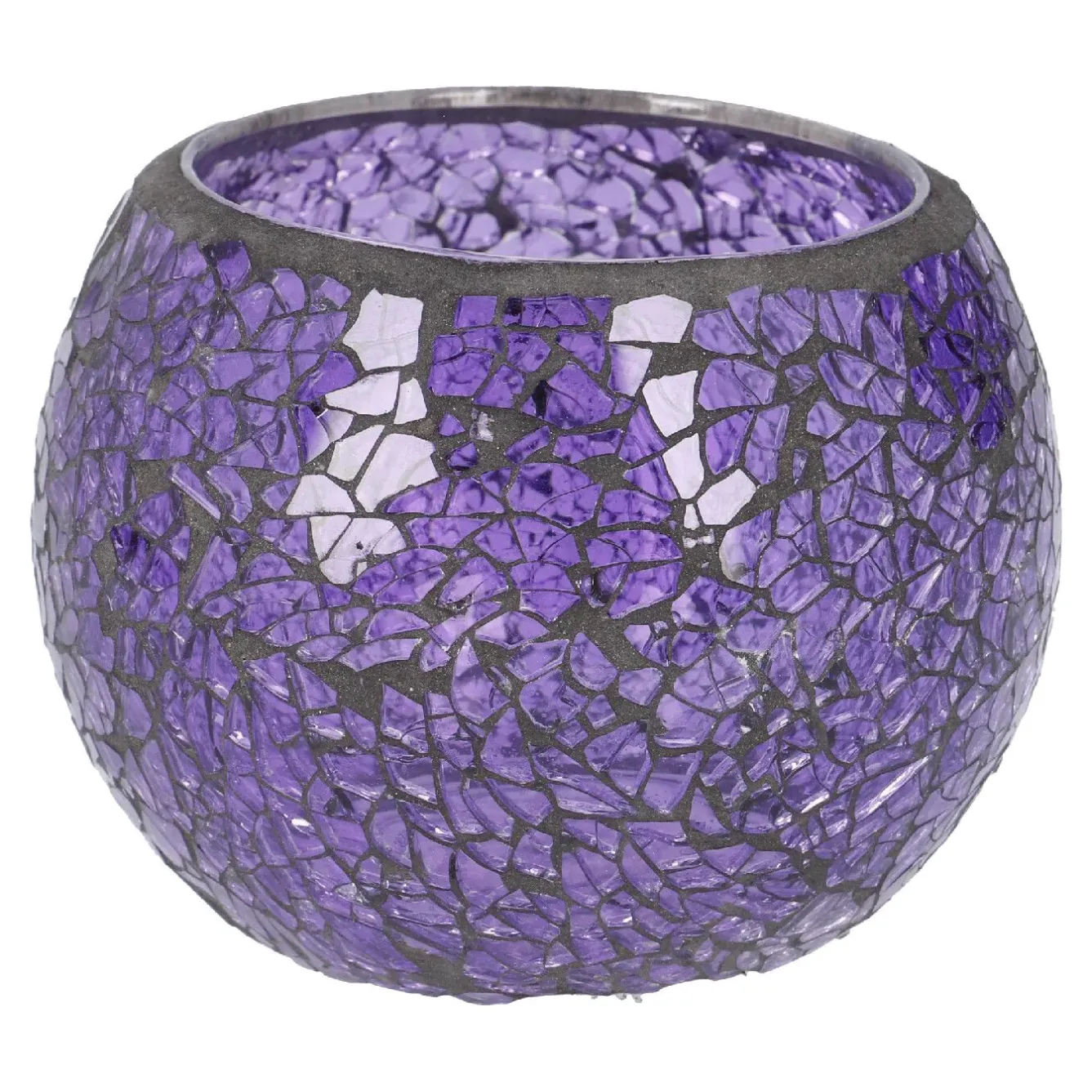 Hot NANU-NANA Kugel-Windlicht Mosaik, Lila, 10 X 8 Cm