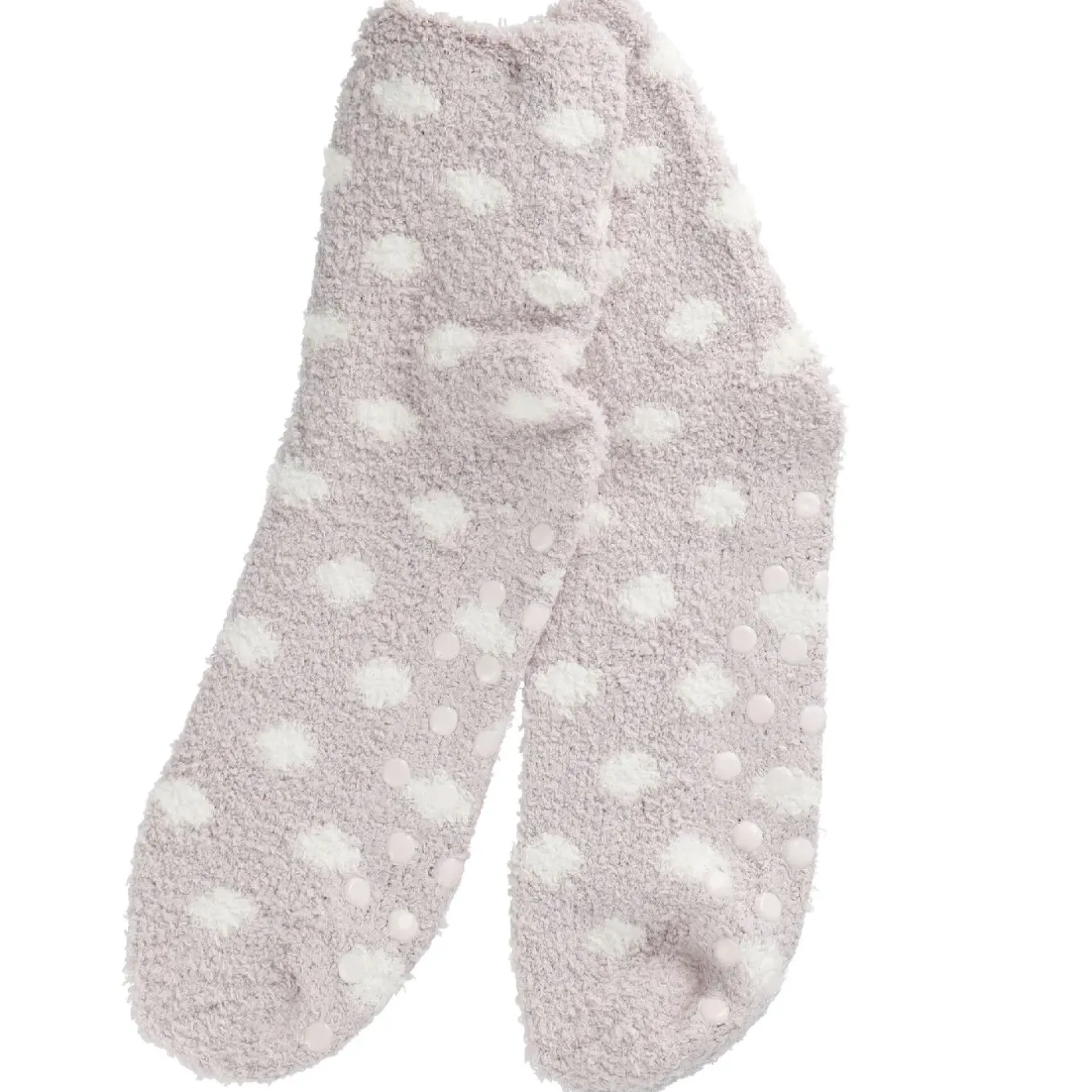 New NANU-NANA Kuschelsocken Anti-Rutsch, Punkte/flieder