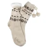 Fashion NANU-NANA Kuschelsocken Pompom, Beige, Onesize