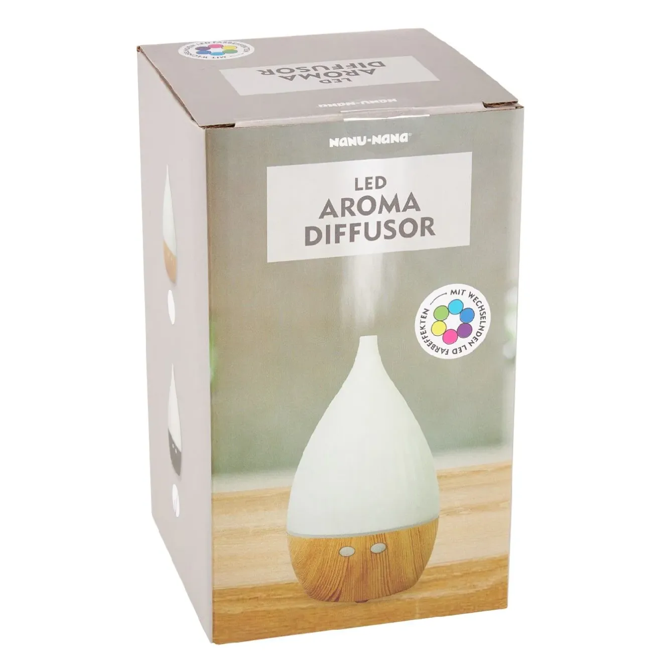 New NANU-NANA LED-Aroma-Diffusor, Weiß/schwarz, 18.5 Cm