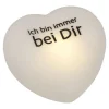 Fashion NANU-NANA LED-Herz Mit Spruch, Bei Dir, Weiß