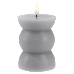Sale NANU-NANA LED-Kerze Design, Rund/grau, 12 Cm