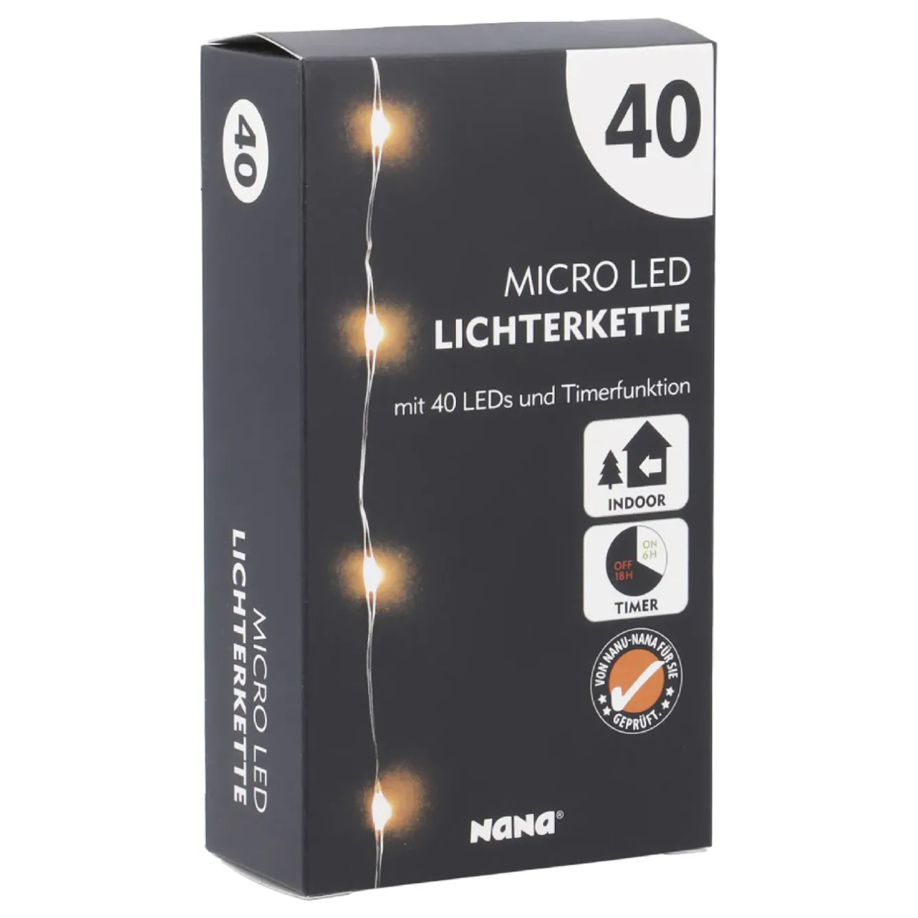 Clearance NANU-NANA LED-Lichterkette Mini Mit Timer, 40er