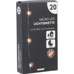 Outlet NANU-NANA LED-Lichterkette, Silber, 190 Cm