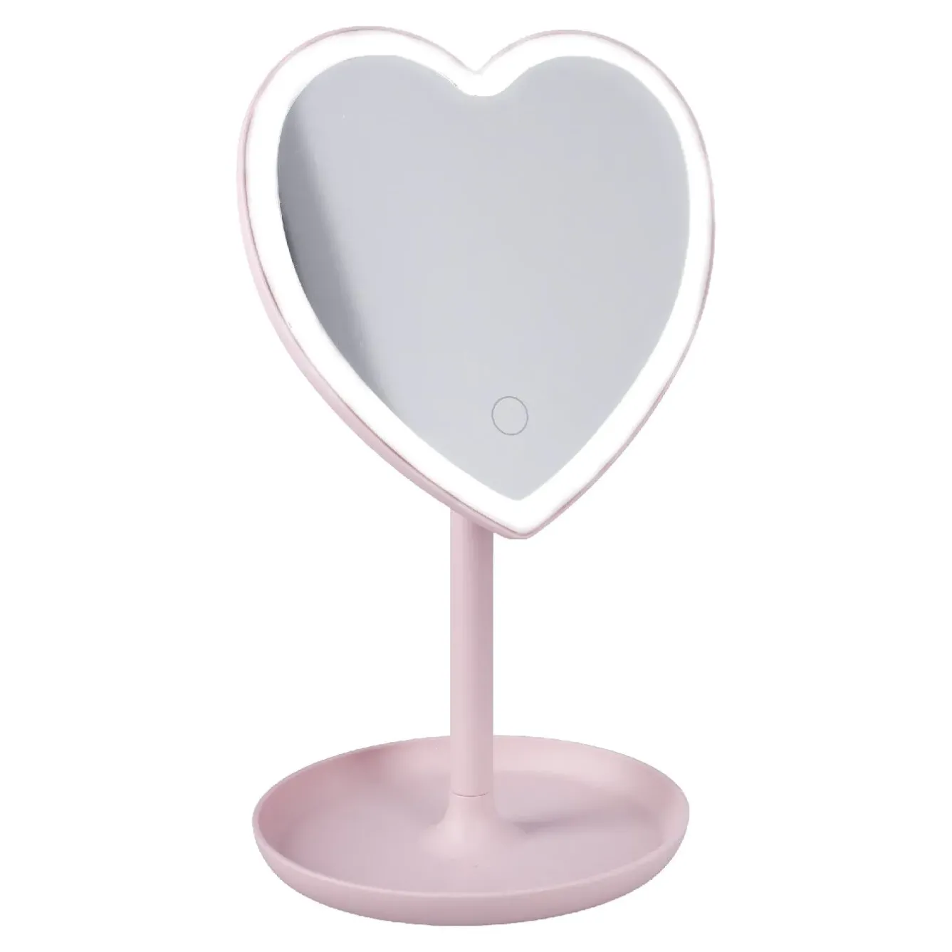 Clearance NANU-NANA LED-Spiegel Form, Herz/rosa, 26 Cm