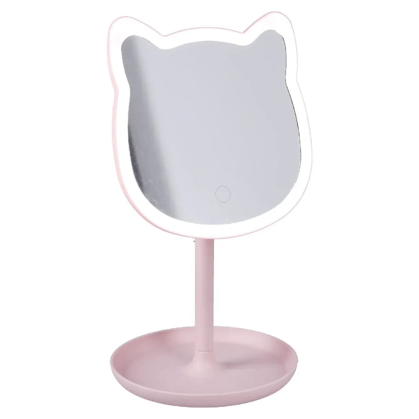 Outlet NANU-NANA LED-Spiegel Form, Katze/rosa, 26 Cm