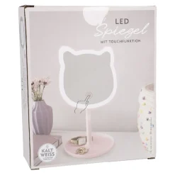 Outlet NANU-NANA LED-Spiegel Form, Katze/rosa, 26 Cm