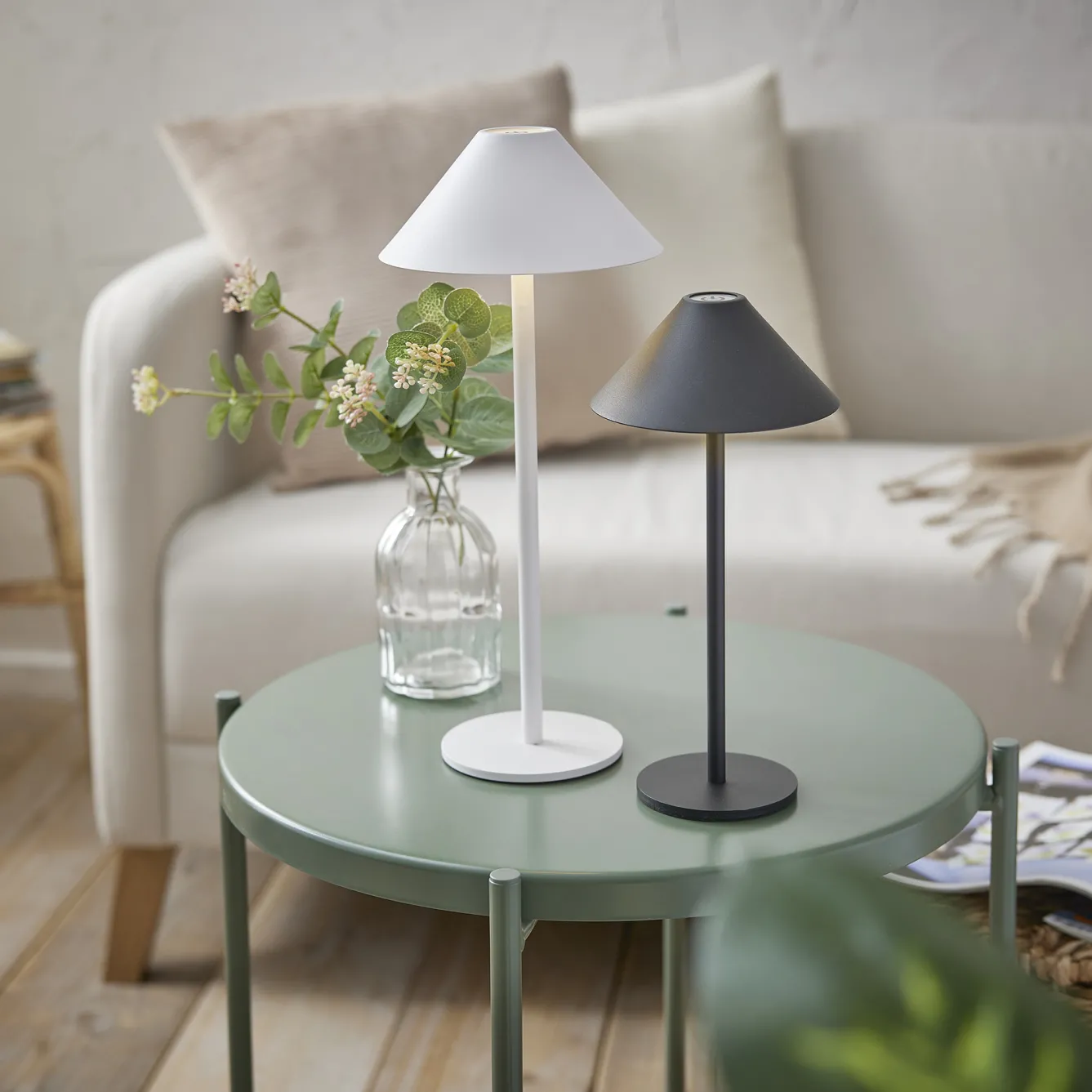 Sale NANU-NANA LED-Tischlampe Schirm, Weiß, 34 Cm