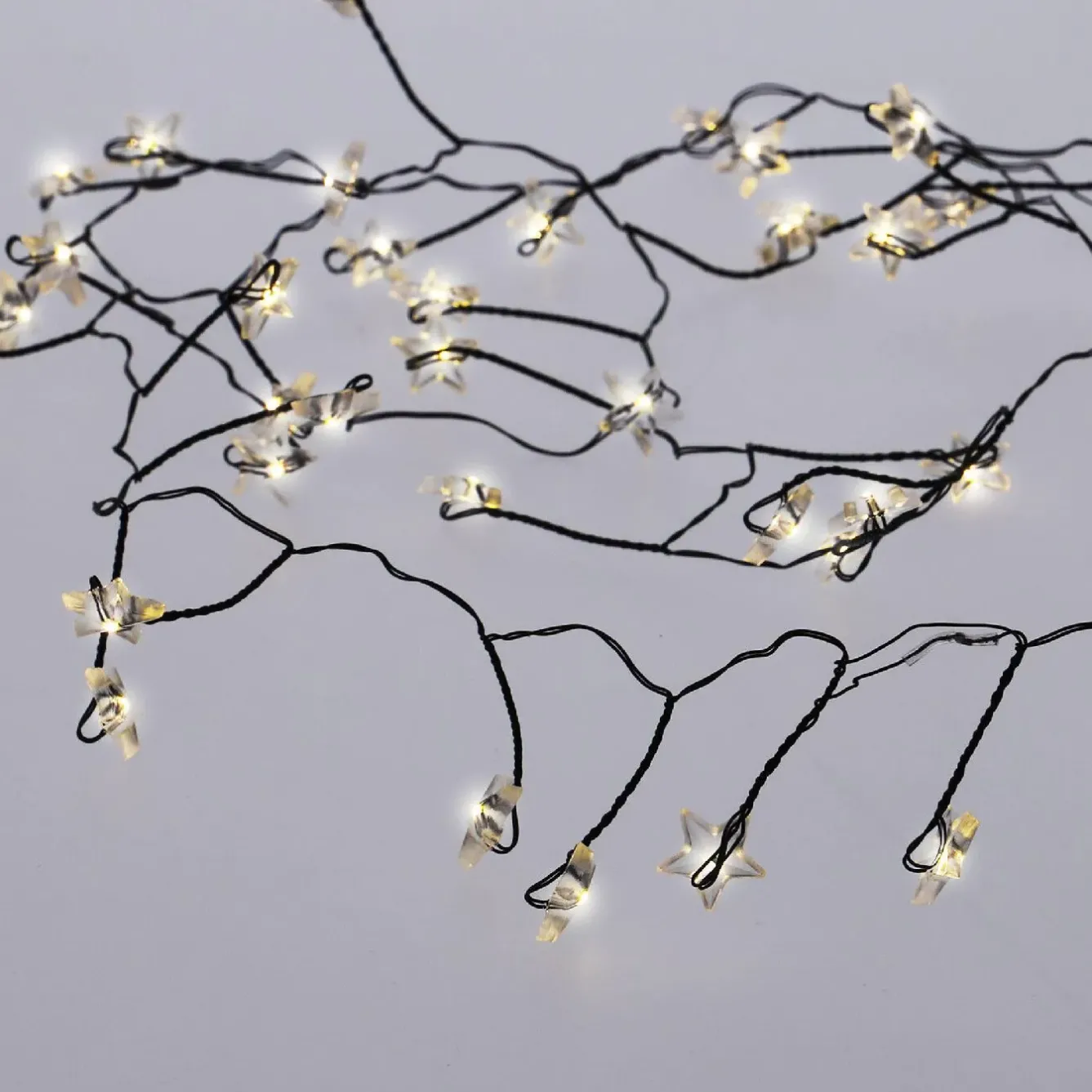Online NANU-NANA Lichterkette Stern/Cluster, Schwarz, 48 LED
