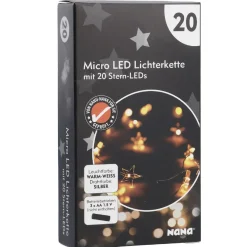 Discount NANU-NANA Lichterkette Sterne, Draht, 20er, 190 Cm