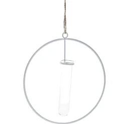 Hot NANU-NANA Metallring Mit Reagenzglas, Hängend, Weiß, 15 Cm
