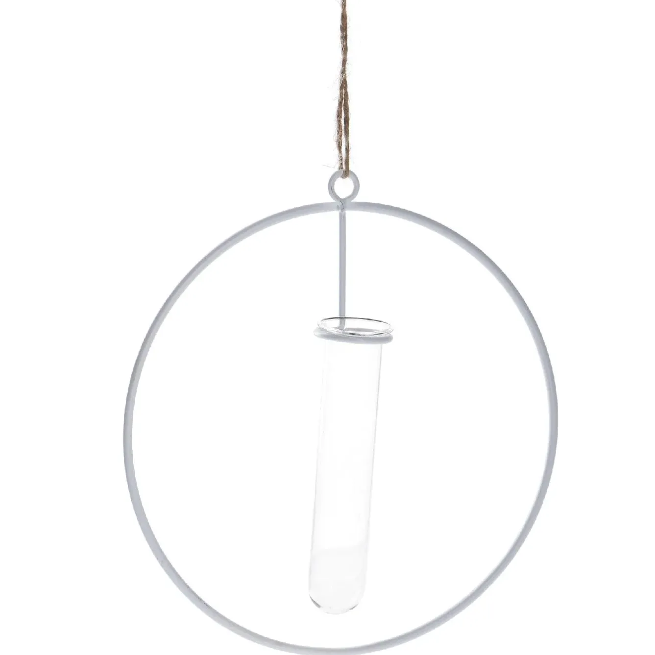 Hot NANU-NANA Metallring Mit Reagenzglas, Hängend, Weiß, 15 Cm
