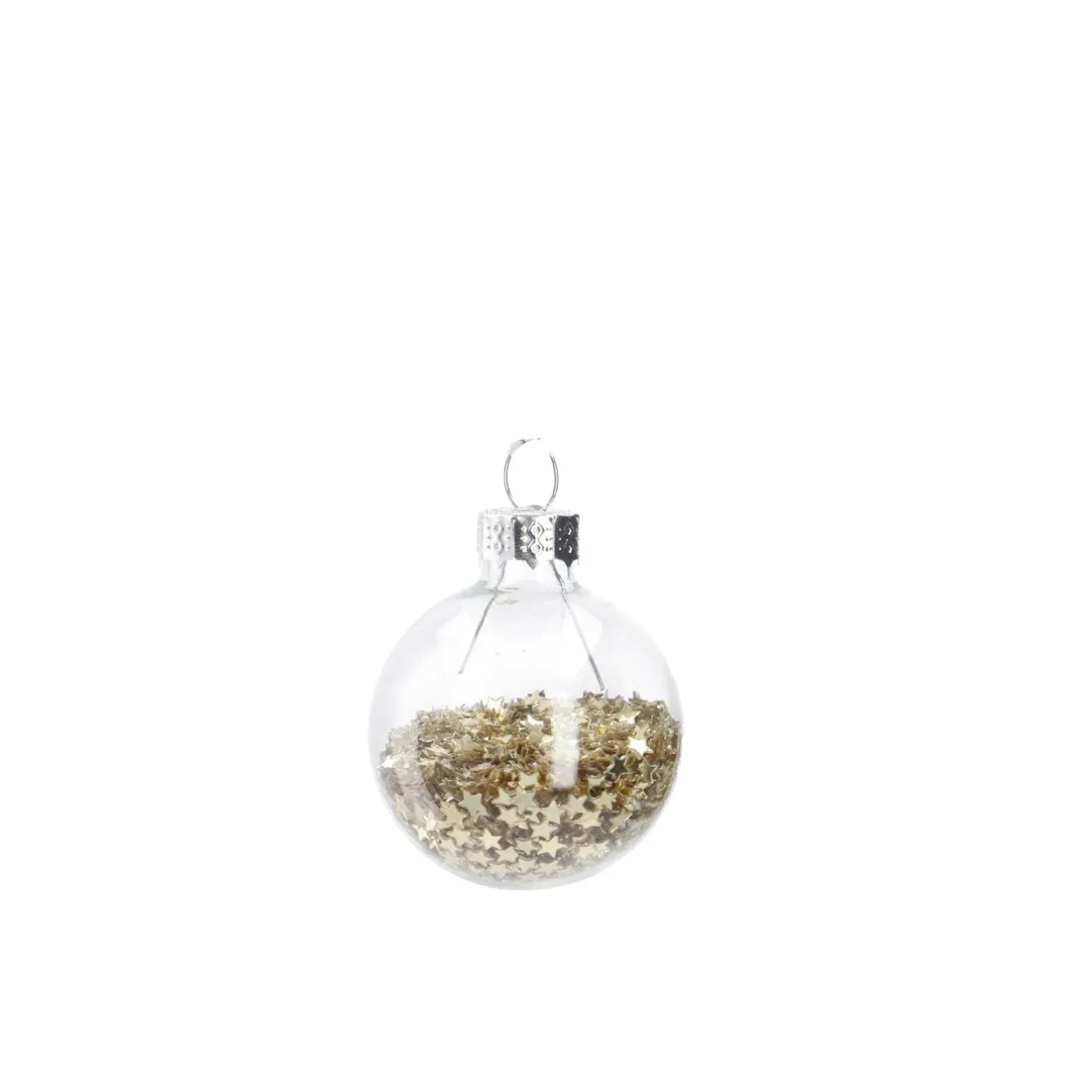 New NANU-NANA Mini-Kugel Schneeball, Flitter/gold, 4 Cm