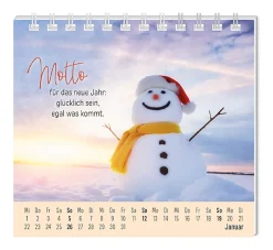 Online NANU-NANA Mini-Tischkalender 2025, Eine Extraportion Glück