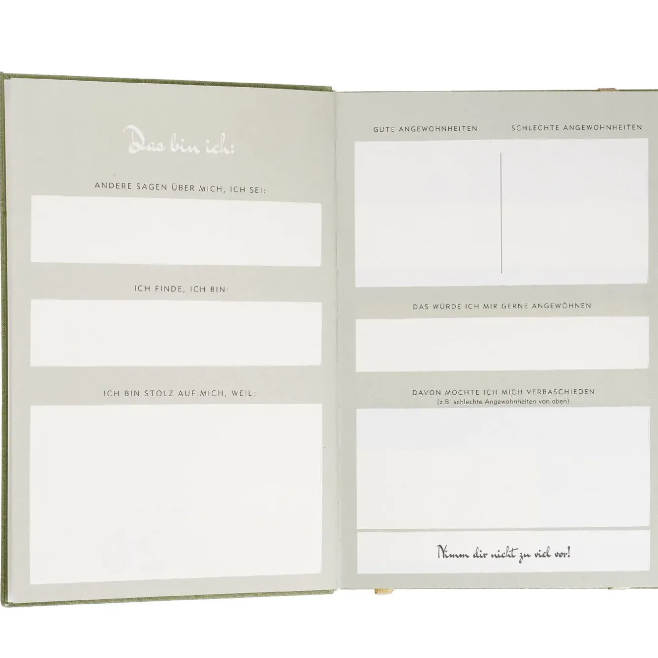 Discount NANU-NANA Notizbuch Achtsamkeit, Zeit, Grün
