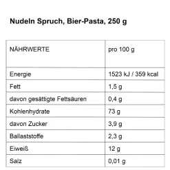 Outlet NANU-NANA Nudeln Spruch, Bier-Pasta, 250 G