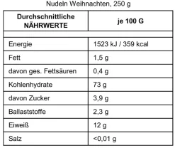 Sale NANU-NANA Nudeln Weihnachten, Weihnachtsmann, 250 G