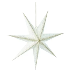 Sale NANU-NANA Papierstern, 60 Cm, Sprenkler, Weiß/champagner