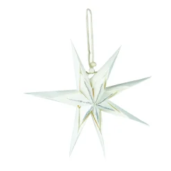 Discount NANU-NANA Papierstern , 3D, Weiß/silber, 18 Cm