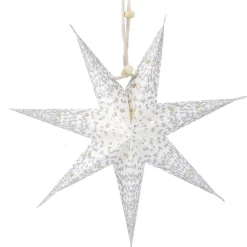 Discount NANU-NANA Papierstern Konfetti, Weiß/silber, 18 Cm