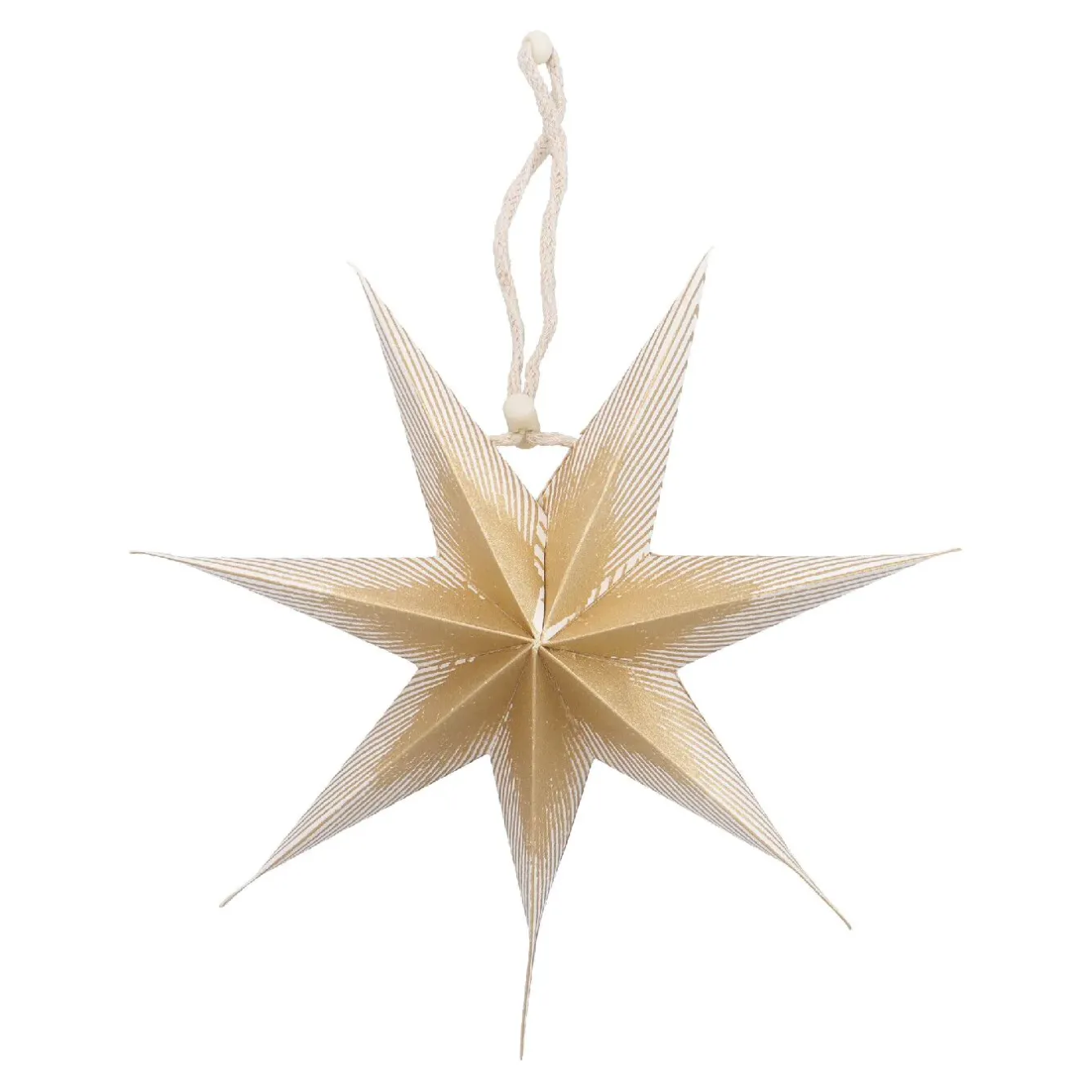 Fashion NANU-NANA Papierstern Verlauf, Weiß/gold, 18 Cm