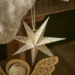 Discount NANU-NANA Papierstern, Weiß/gold, Ornament, 18 Cm