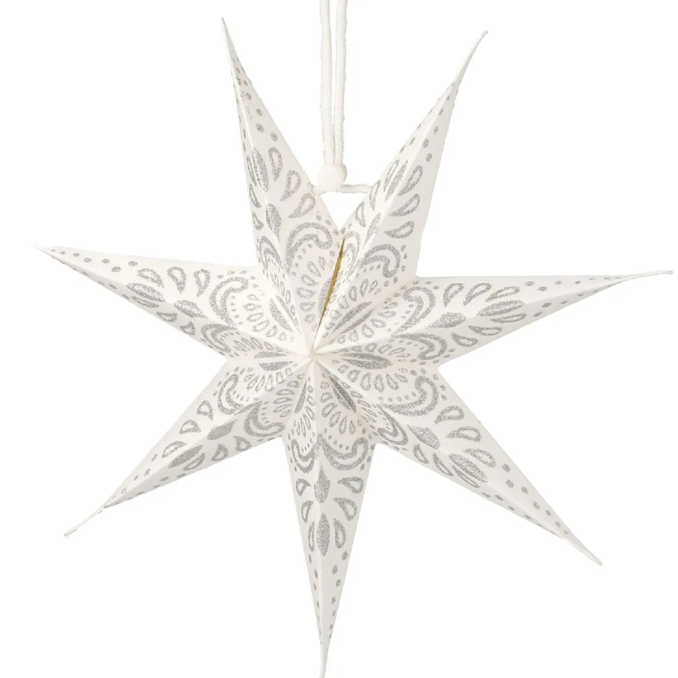 Discount NANU-NANA Papierstern, Weiß/silber, Ornament, 18 Cm