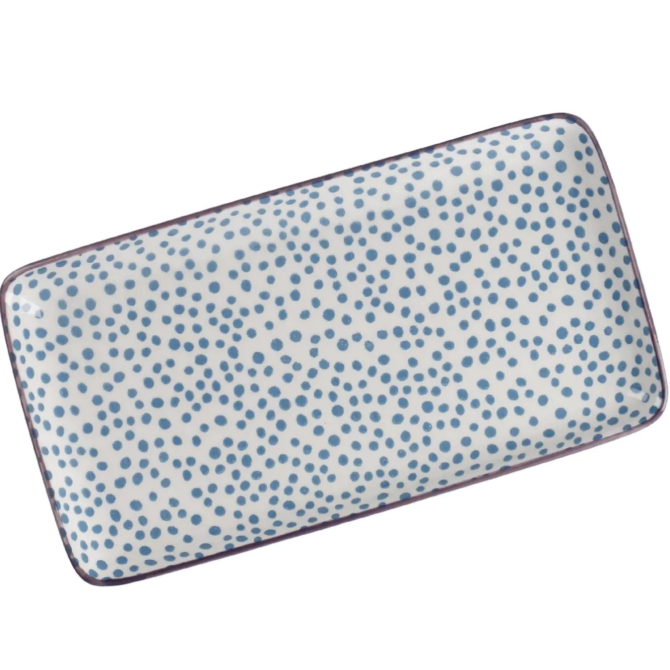Fashion NANU-NANA Platte China, Blau, Dots, 23 Cm