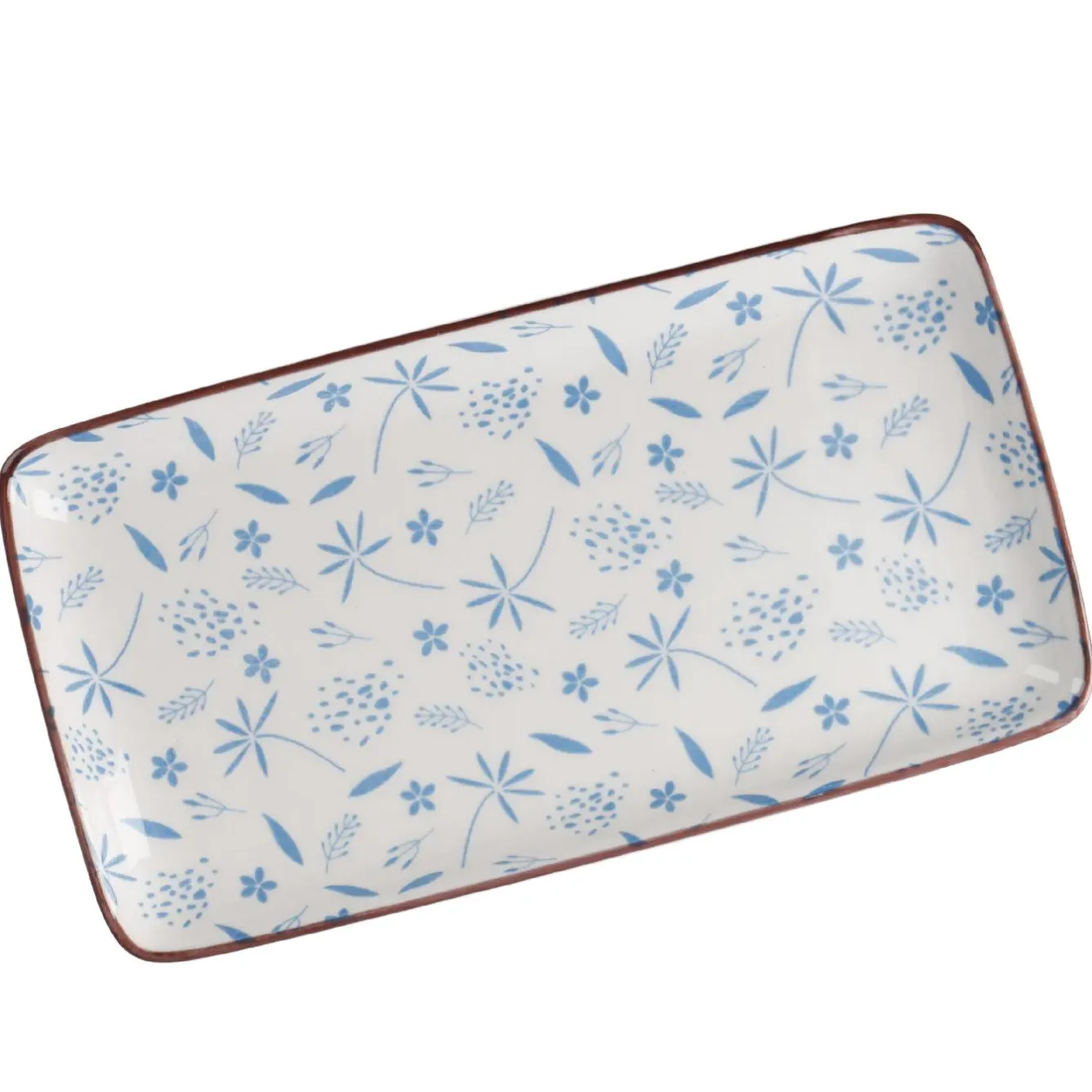New NANU-NANA Platte China, Blau, Gräser, 23 Cm