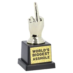 New NANU-NANA Pokal Stinkefinger, Gold, 12 Cm