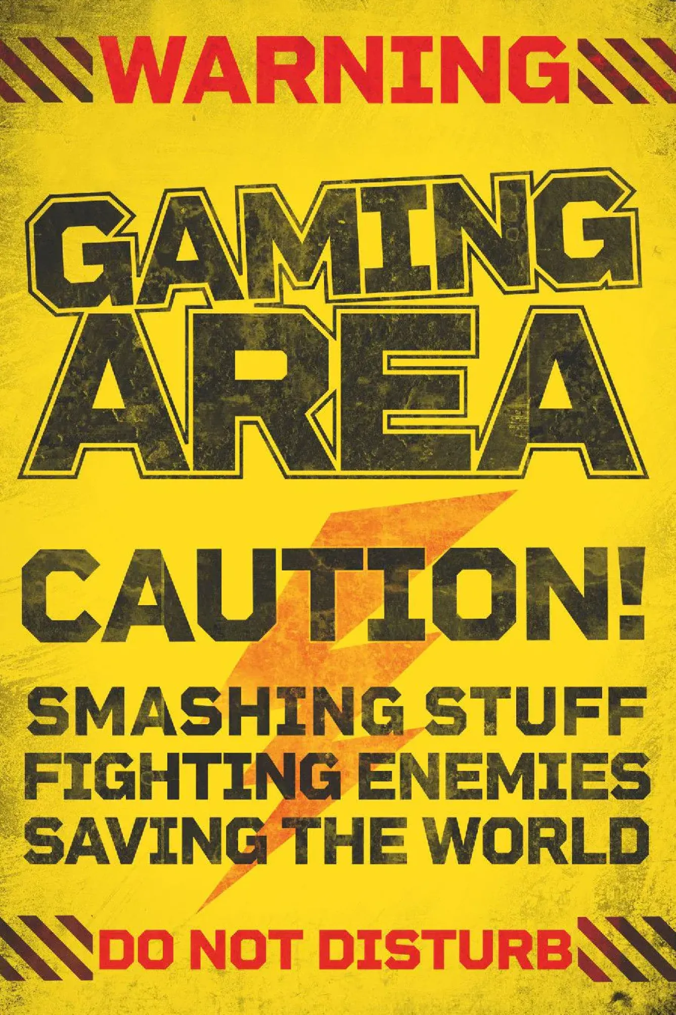 Best NANU-NANA Poster Caution Gaming Area, Nr. 189