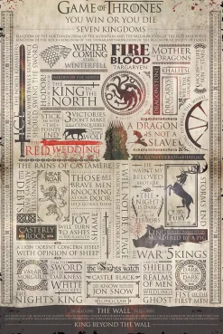 Sale NANU-NANA Poster Game Of Thrones Infographic, Nr. 213