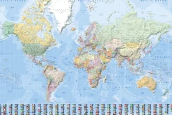 Discount NANU-NANA Poster World Map - Flags, Nr. 154