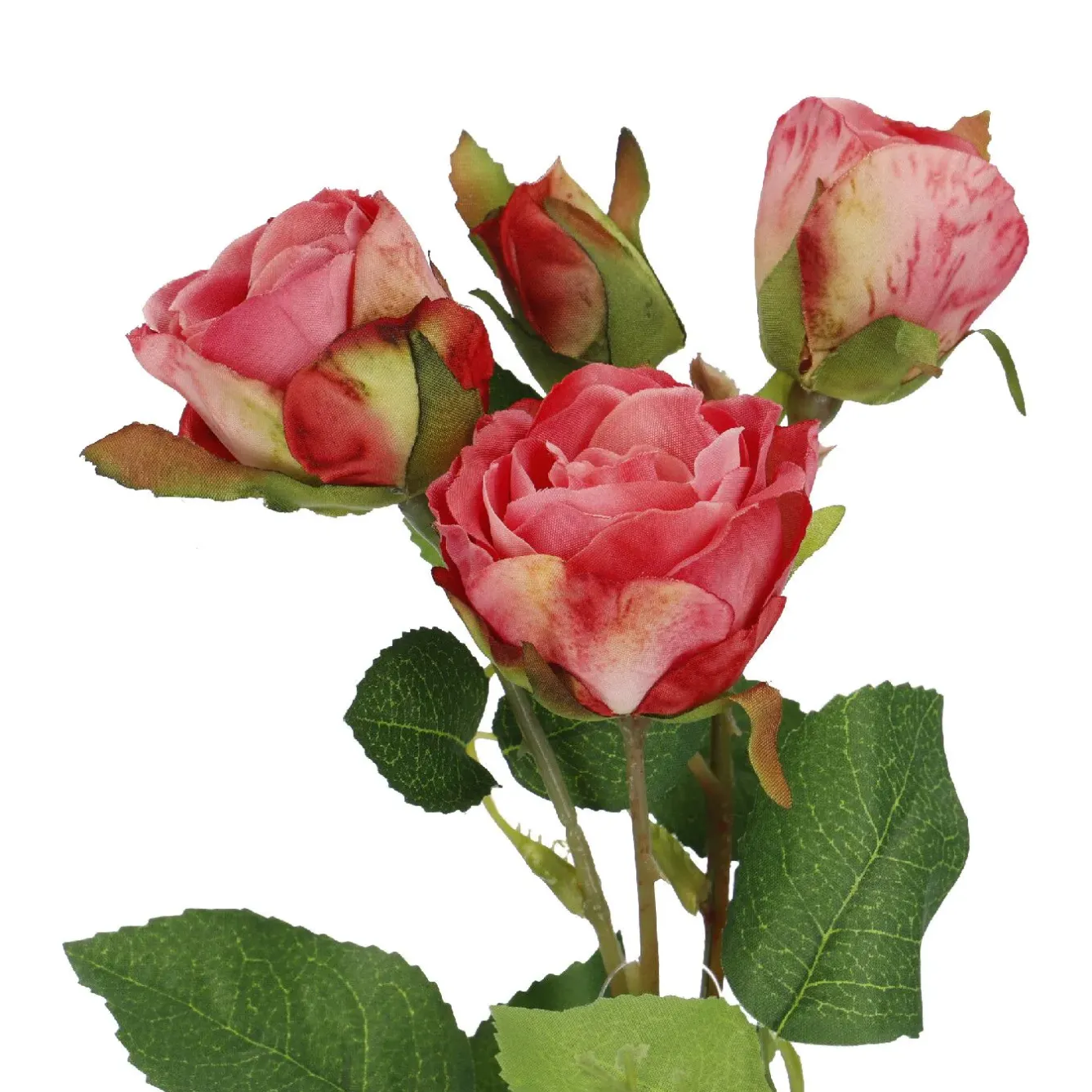 Best NANU-NANA Rose Alina, 3 Blüten/dunkelrosa, 38 Cm