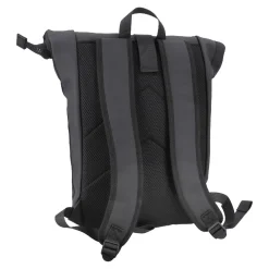 Clearance NANU-NANA Rucksack Rolltop Mit Reflektor, Schwarz, 16 Liter