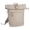 Hot NANU-NANA Rucksack Rolltop Mit Reflektor, Taupe, 16 Liter