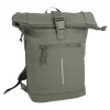 New NANU-NANA Rucksack Rolltop Mit Reflektor, Oliv, 16 Liter