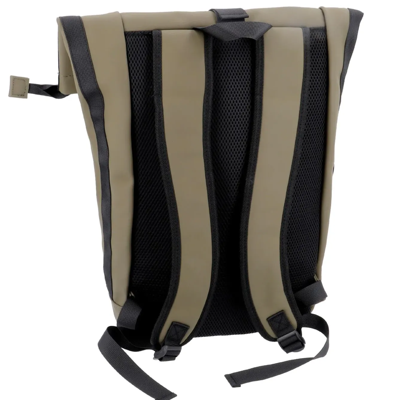 New NANU-NANA Rucksack Rolltop Mit Reflektor, Oliv, 16 Liter