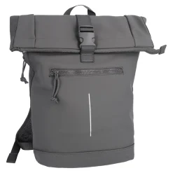 Discount NANU-NANA Rucksack Rolltop Mit Reflektor, Dunkelgrau, 16 Liter