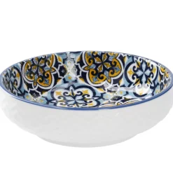 Hot NANU-NANA Schale China, Flach, Blau/gelb, 12 Cm